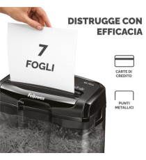 Distruggidocumenti M-7CM - a frammenti - nero - Fellowes Distruggidocumenti M-7CM - a frammenti - nero - Fellowes