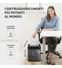 Distruggidocumenti M-7CM - a frammenti - nero - Fellowes Distruggidocumenti M-7CM - a frammenti - nero - Fellowes