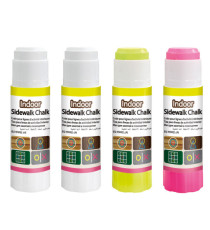 Gessetti da pavimento per interno - colori assortiti - CWR - Scatola 4 gessi stick