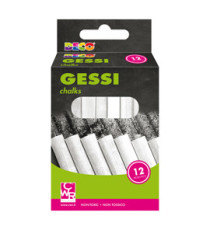 Gessetti tondi - ø 10 x 81 mm - bianco - Deco - Scatola 12 gessetti tondi Gessetti tondi - ø 10 x 81 mm - bianco - Deco - Scatola 12 gessetti tondi