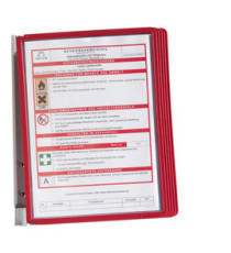Leggio da parete Vario Wall 5 - 5 pannelli Sherpa inclusi - rosso - Durable Leggio da parete Vario Wall 5 - 5 pannelli Sherpa inclusi - rosso - Durable