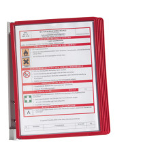 Leggio da parete Vario Wall 5 - 5 pannelli Sherpa inclusi - rosso - Durable Leggio da parete Vario Wall 5 - 5 pannelli Sherpa inclusi - rosso - Durable