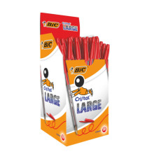 Penna sfera Cristal Large - punta 1,6 mm - rosso - Bic - conf. 50 pezzi