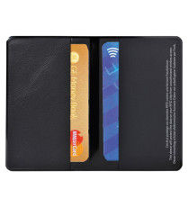Portadocumenti RFID Hidentity Doppio per bancomat/carta di credito - PVC - 9,5 x 6 cm - nero - Exacompta
