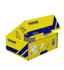 Scatola spedizioni Postal Box - S - 26 x 19 x 10 cm - giallo/blu - Blasetti