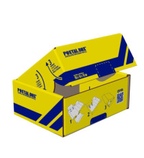 Scatola spedizioni Postal Box - S - 26 x 19 x 10 cm - giallo/blu - Blasetti Scatola spedizioni Postal Box - S - 26 x 19 x 10 cm - giallo/blu - Blasetti