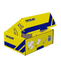 Scatola spedizioni Postal Box - XL - 48 x 30 x 21 cm - giallo/blu - Blasetti Scatola spedizioni Postal Box - XL - 48 x 30 x 21 cm - giallo/blu - Blasetti