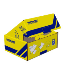 Scatola spedizioni Postal Box - XL - 48 x 30 x 21 cm - giallo/blu - Blasetti