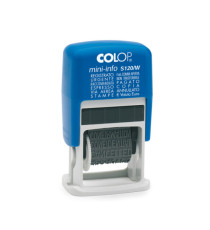 Timbro Mini Info S120/W Polinomio - 12 diciture 4 mm - autoinchiostrante - Colop Timbro Mini Info S120/W Polinomio - 12 diciture 4 mm - autoinchiostrante - Colop