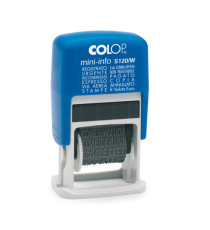 Timbro Mini Info S120/W Polinomio - 12 diciture 4 mm - autoinchiostrante - Colop Timbro Mini Info S120/W Polinomio - 12 diciture 4 mm - autoinchiostrante - Colop
