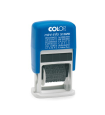 Timbro Mini Info S120/W Polinomio - 12 diciture 4 mm - autoinchiostrante - Colop Timbro Mini Info S120/W Polinomio - 12 diciture 4 mm - autoinchiostrante - Colop