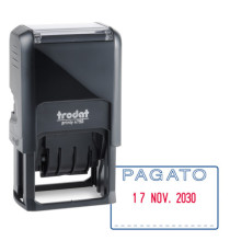 Timbro Printy 4750/L autoinchiostrante - DATA + PAGATO - 41 x 24 mm - 4 mm - bicolore - Trodat Timbro Printy 4750/L autoinchiostrante - DATA + PAGATO - 41 x 24 mm - 4 mm - bicolore - Trodat