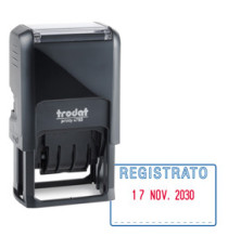 Timbro Printy 4750/L autoinchiostrante - DATA + REGISTRATO - 4,1 x 2,4 cm - 4 mm - bicolore - Trodat Timbro Printy 4750/L autoinchiostrante - DATA + REGISTRATO - 4,1 x 2,4 cm - 4 mm - bicolore - Trodat