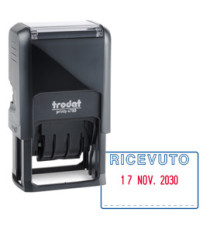 Timbro Printy 4750/L autoinchiostrante - DATA + RICEVUTO - 4,1 x 2,4 cm - 4 mm - bicolore - Trodat Timbro Printy 4750/L autoinchiostrante - DATA + RICEVUTO - 4,1 x 2,4 cm - 4 mm - bicolore - Trodat