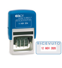 Timbro S260/L1 Datario + RICEVUTO - 4 mm - autoinchiostrante - bicolore - Colop Timbro S260/L1 Datario + RICEVUTO - 4 mm - autoinchiostrante - bicolore - Colop