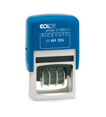 Timbro S260/L1 Datario + RICEVUTO - 4 mm - autoinchiostrante - bicolore - Colop Timbro S260/L1 Datario + RICEVUTO - 4 mm - autoinchiostrante - bicolore - Colop