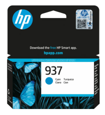 Hp 937C ciano 4S6W2NE cartuccia originale per Hp OfficeJet 9110b,9120B,9120e,9132e,9720,9730 capacità 850 pagine Hp 937C ciano 4S6W2NE cartuccia originale per Hp OfficeJet 9110b,9120B,9120e,9132e,9720,9730 capacità 850 pagine