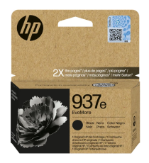 Hp 937eBK nero EvoMore 4S6W9NE cartuccia originale per Hp OfficeJet 9110b,9120B,9120e,9132e,9720,9730 capacità 2.500 pagine Hp 937eBK nero EvoMore 4S6W9NE cartuccia originale per Hp OfficeJet 9110b,9120B,9120e,9132e,9720,9730 capacità 2.500 pagine