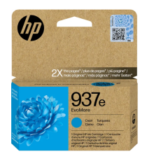 Hp 937eC ciano EvoMore 4S6W6NE cartuccia originale per Hp OfficeJet 9110b,9120B,9120e,9132e,9720,9730 capacità 1.650 pagine Hp 937eC ciano EvoMore 4S6W6NE cartuccia originale per Hp OfficeJet 9110b,9120B,9120e,9132e,9720,9730 capacità 1.650 pagine