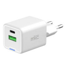 Caricabatteria rapido - 2 porte - USB-C e USB-A da 20W - MKC