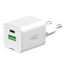 Caricabatteria rapido - 2 porte - USB-C e USB-A da 20W - MKC