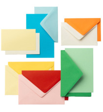 Scatola 100 cartoncini (200gr) + 100 buste (90gr) - arcobaleno - formato 4 - Favini Scatola 100 cartoncini (200gr) + 100 buste (90gr) - arcobaleno - formato 4 - Favini