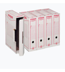 Scatola archivio Storage - formato legale - 85x253x355 mm - bianco e rosso - Esselte Dox Scatola archivio Storage - formato legale - 85x253x355 mm - bianco e rosso - Esselte Dox