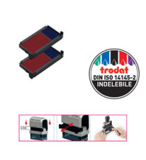 Tamponi 6/4912-2 - blu/rosso - Trodat - Blister 2 pezzi Tamponi 6/4912-2 - blu/rosso - Trodat - Blister 2 pezzi