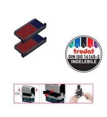 Tamponi 6/4912-2 - blu/rosso - Trodat - Blister 2 pezzi Tamponi 6/4912-2 - blu/rosso - Trodat - Blister 2 pezzi