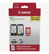 Multipack PG-545 + CL-546 8287B008AA + 50ff carta photo 10X15cm cartuccia originale per Canon MG2450 MG2550 IP2850 MG2950 Multipack PG-545 + CL-546 8287B008AA + 50ff carta photo 10X15cm cartuccia originale per Canon MG2450 MG2550 IP2850 MG2950