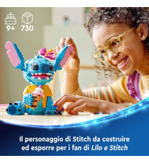 Lego Disney - Stitch - Lego 43249 con parti mobili, camicia e cono gelato Anni 9+ 730pz Lego Disney - Stitch - Lego 43249 con parti mobili, camicia e cono gelato Anni 9+ 730pz