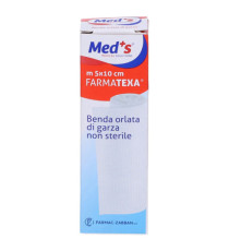 Benda di garza orlata - 10 cm x 5 mt - Med's - conf. 12 pezzi