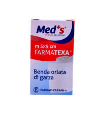 Benda di garza orlata - 5 cm x 5 mt - Med's - conf. 12 pezzi Benda di garza orlata - 5 cm x 5 mt - Med's - conf. 12 pezzi