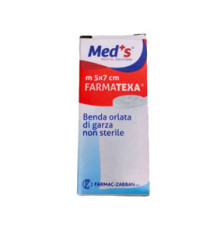 Benda di garza orlata - 7 cm x 5 mt - Med's - conf. 12 pezzi Benda di garza orlata - 7 cm x 5 mt - Med's - conf. 12 pezzi