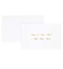 Biglietto natale con busta - 9 x 14 cm - stampa oro - bianco - Rex Sadoch Biglietto natale con busta - 9 x 14 cm - stampa oro - bianco - Rex Sadoch