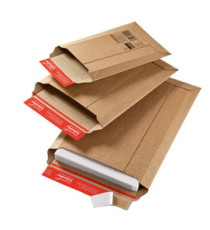 Busta a sacco - in cartone - chiusura autoadesiva - 250 x 340 x 50 mm - avana - Colompac Busta a sacco - in cartone - chiusura autoadesiva - 250 x 340 x 50 mm - avana - Colompac