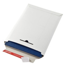 Busta a sacco - in cartone - chiusura autoadesiva - 260 x 345 x 30 mm - bianco - Colompac