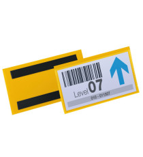 Buste identificative magnetiche - 150 x 67 mm - giallo - Durable - conf. 50 pezzi