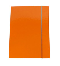 Cartellina con elastico - cartone plastificato - 3 lembi - 25x34 cm - arancio - Queen - Starline Cartellina con elastico - cartone plastificato - 3 lembi - 25x34 cm - arancio - Queen - Starline