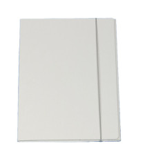 Cartellina con elastico - cartone plastificato - 3 lembi - 25x34 cm - bianco - Queen - Starline Cartellina con elastico - cartone plastificato - 3 lembi - 25x34 cm - bianco - Queen - Starline
