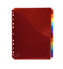 Divisori neutri a 12 tacche - PP - A4 maxi - con portaetichetta - colori assortiti - Exacompta Divisori neutri a 12 tacche - PP - A4 maxi - con portaetichetta - colori assortiti - Exacompta