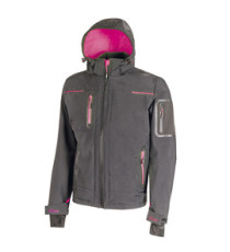 Giacca Softshell donna Space Lady - taglia L - grigio/fucsia - U-Power Giacca Softshell donna Space Lady - taglia L - grigio/fucsia - U-Power