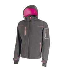 Giacca Softshell donna Space Lady - taglia L - grigio/fucsia - U-Power Giacca Softshell donna Space Lady - taglia L - grigio/fucsia - U-Power