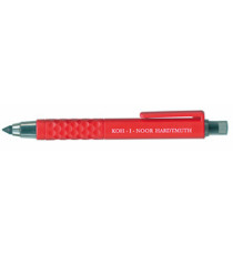 Portamine - mina 5,6mm - in plastica con clip - fusto rosso - Koh.I.Noor