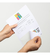 Portanome su foglio A4 - 97 x 86 mm - 120 gr - Durable - conf. 100 fogli