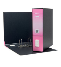 Registratore Dox 1 - dorso 8 cm - commerciale 23 x 29,7 cm - rosa - Esselte Dox