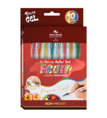Roller gel colorati - colori fruit - Koh.I.Noor - astuccio 10 roller Roller gel colorati - colori fruit - Koh.I.Noor - astuccio 10 roller