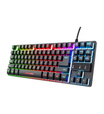 Tastiera gaming GX833 Thado - con illuminazione LED multicolore - metallo - nero - Trust