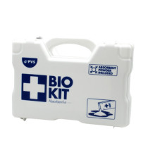 Valigetta per assorbimento liquidi biologici - con polvere addensante - 28,5 x 21 x 8,7 cm- bianco - PVS