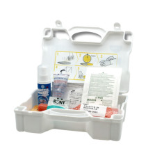 Valigetta per assorbimento liquidi biologici - con polvere addensante - 28,5 x 21 x 8,7 cm- bianco - PVS